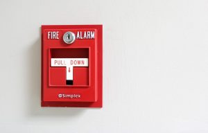 Fire alarm to illustrate emergency.